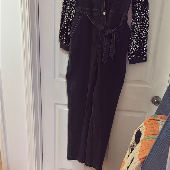 Fantastic Fawn Black Sequin Jumpsuit - Picture 5 of 5